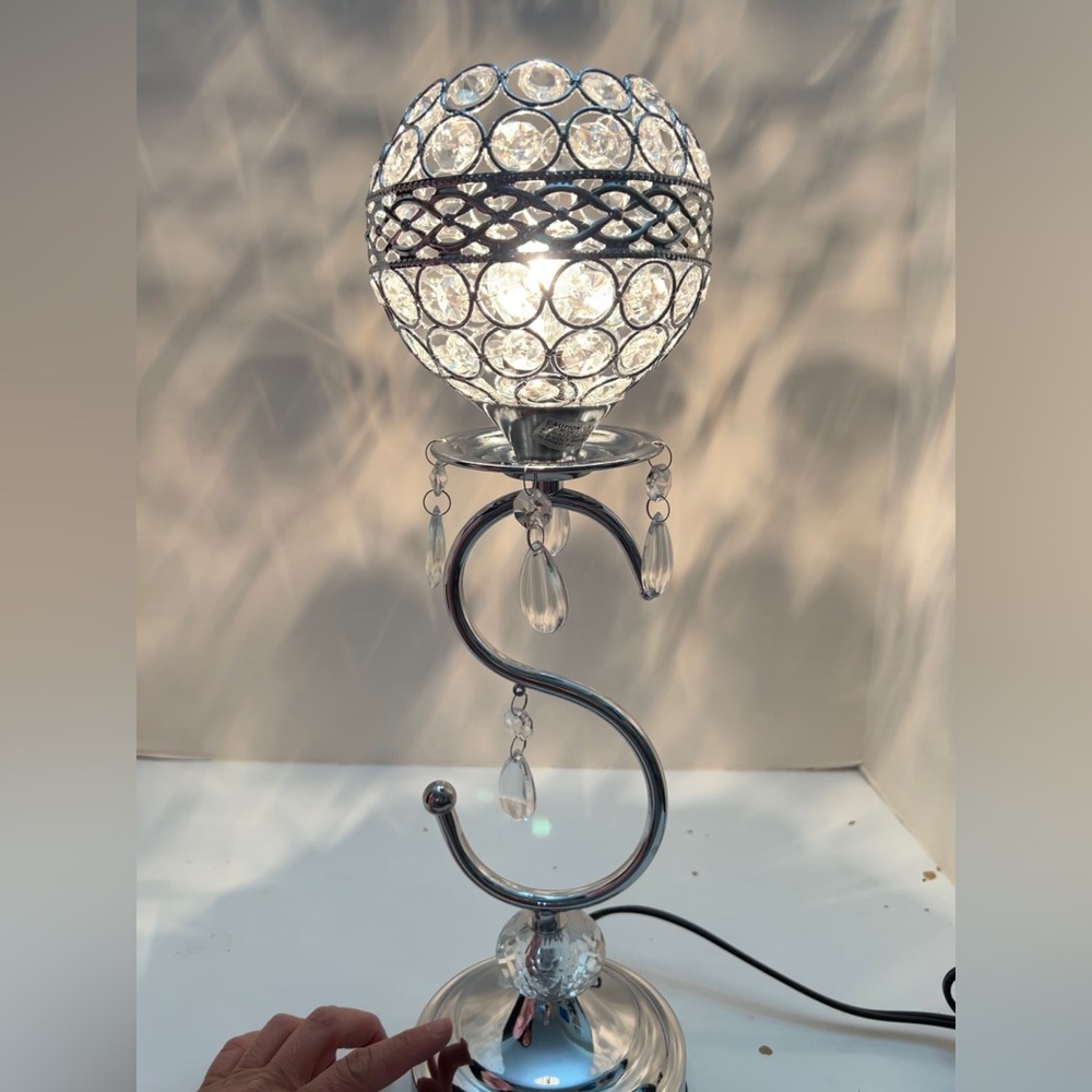 New Silver Crystal Touch Lamp